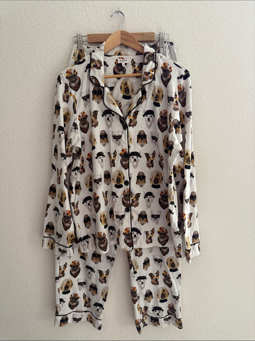 BedHead 2 piece Set Pajamas with Dogs Print Size XL